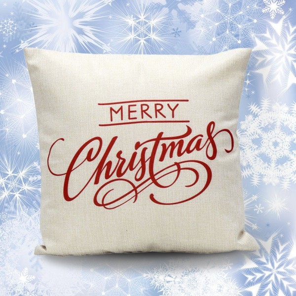 2015 New Arrival Vintage Christmas Letter Sofa Bed Home Decoration Festival Pillow Case Cushion Cove