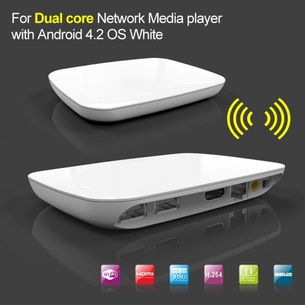 For Dual core Network Media player with Android 4.2 OS White