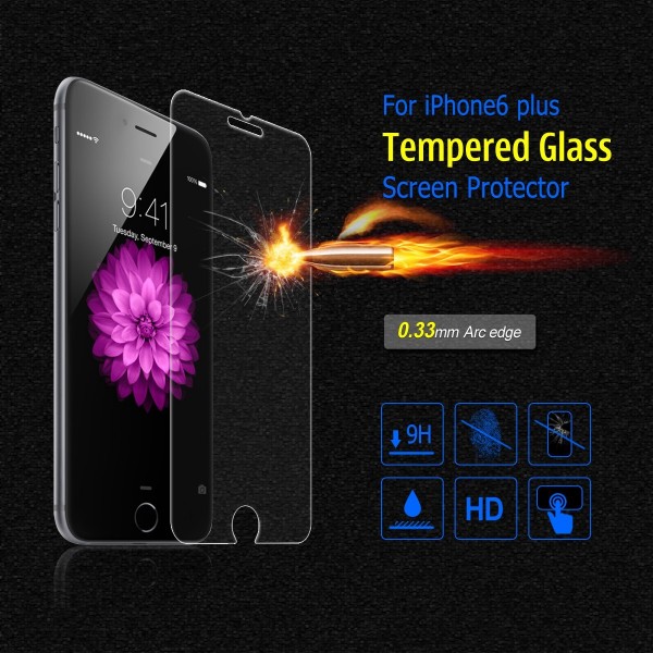 0.33 Ultra Thin HD Clear Explosion-proof Tempered Glass Screen Protector for iPhone6 plug