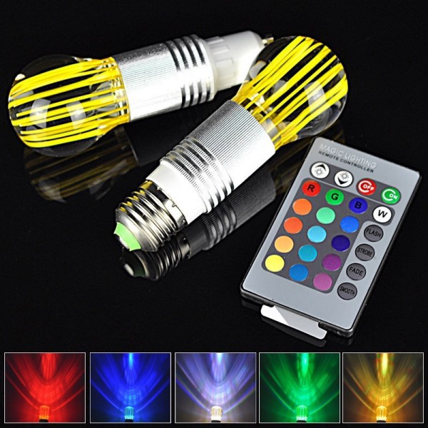 3W led RGB crystal lamp indoor use 85-265V ac with remoter controller