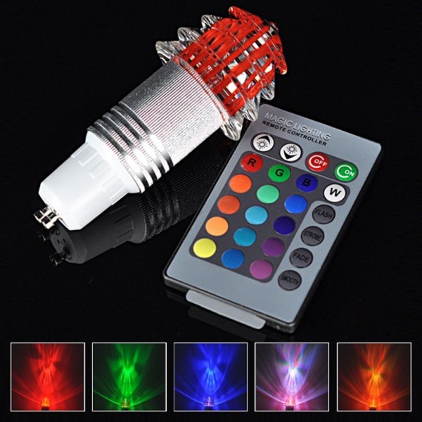led rgb lighting 85-265V Crystal Mushrooms RGB LED Lamp 3W E27 Bule Green Red led Bulb Lamp with Remote Control