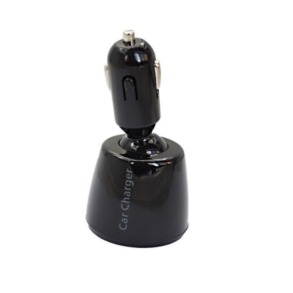 5A multi-function car charger, Rotate 360 degrees car charger with voltage current temperature ,BLACK