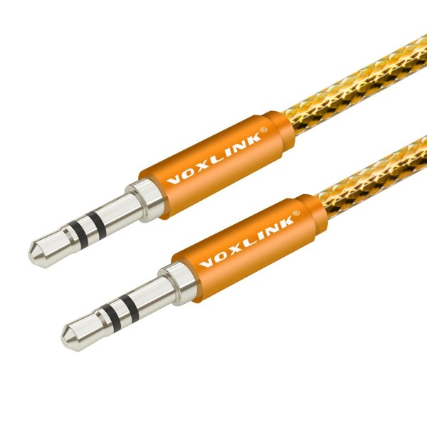 VOXLINK The new aluminum weave male to male audio cable car AUX audio cable car line 3.5MM