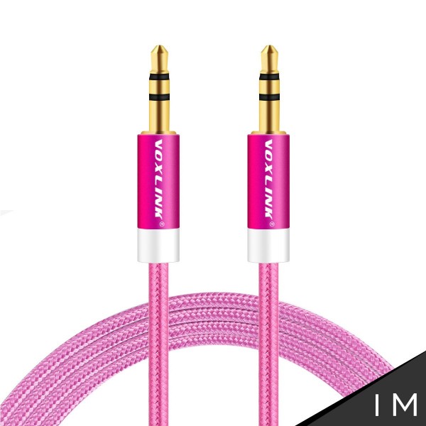 VOXLINK The new aluminum weave male to male audio cable car AUX audio cable car line 3.5MM