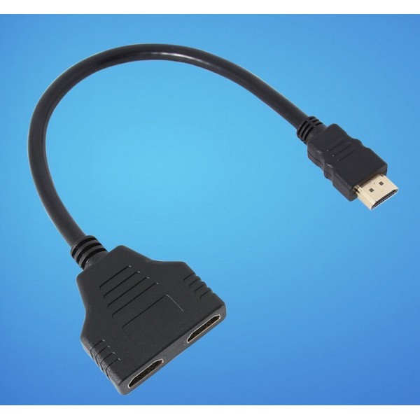New V1.3 HDMI Male To 2x HDMI Female Y Splitter Adapter Cable