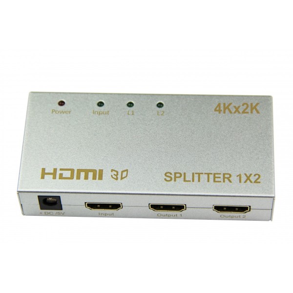 MINI 1x2 HDMI Splitter for noise space and security concerns data center control information distribution