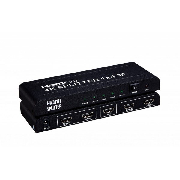 2.0 HDMI 1*4splitter Support 3D resolution 4096*2160/60P